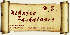Mihajlo Paskulović vizit kartica